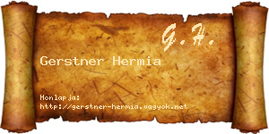 Gerstner Hermia névjegykártya